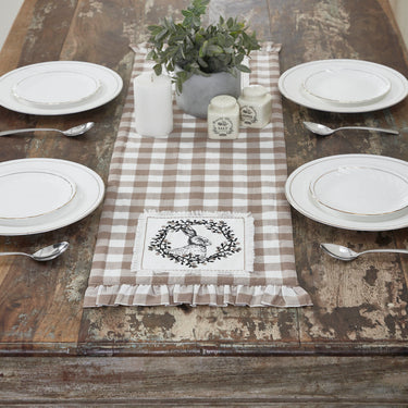 Annie Buffalo Portabella Check Vintage Hare Table Runner 12